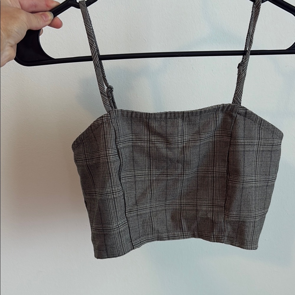 Forever 21 Gray Bustier Camisole Crop Top